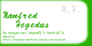 manfred hegedus business card